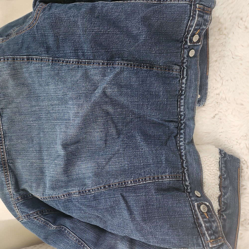 Gap Shearling Denim Jacket Large - Picture 5 of 5